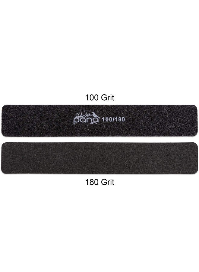 Pana S - Pana Jumbo Double-Sided Emery Nail File For Manicure, Pedicure, Natural, And Acrylic Nails - Black (Grit 100/180) - Image 2