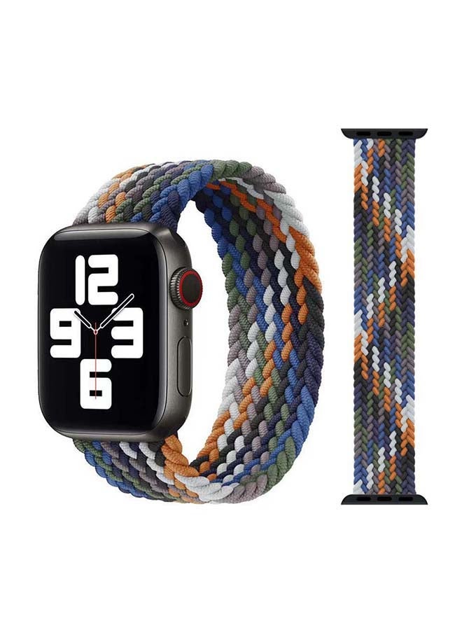general Versatile Braided Watch Band Compatible with Multiple Apple Watch Sizes 38mm and 40mm Denim Texture Multicolor Casual and Sport Use - Image 1