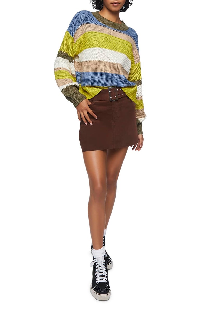 Forever 21 Belted Mini Skirt Chocolate Small - Image 5