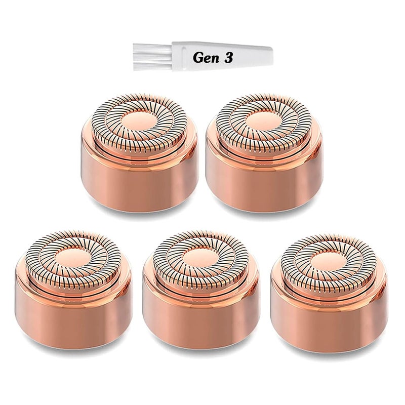 Gen 3 Replacement Heads for New Flawless Facial Hair Remover Double Ring Floating head for Flawless Generation 3 Shaver 5 Count