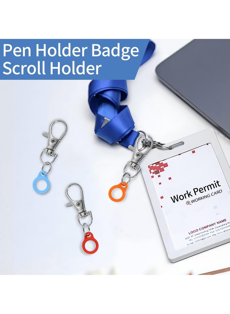 CMGTYYD 6Pcs Retractable Pen Holder,Silicone Pen Lanyard Clip,Adjustable Badge Reel Accessories Pen Holder for Lanyard,Pen Lanyard Lanyard with Clip Lanyard Pen Holder Hang on Backpack,Wallet(Random color) - Image 5