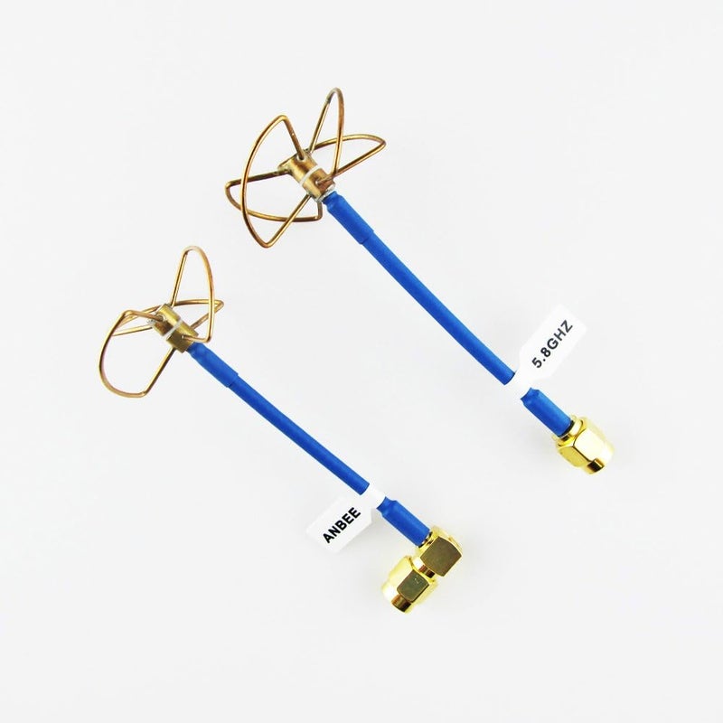 Anbee 2pcs FPV 5.8Ghz Circular Polarized Clover Leaf Antenna High Gain 5.8g Aerial Set RP-SMA Male Plug - Image 3