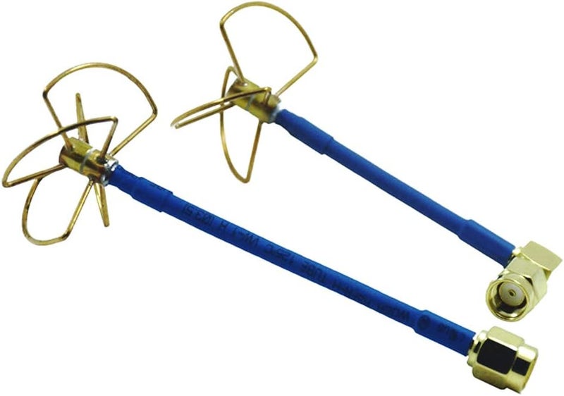 Anbee 2pcs FPV 5.8Ghz Circular Polarized Clover Leaf Antenna High Gain 5.8g Aerial Set RP-SMA Male Plug - Image 1
