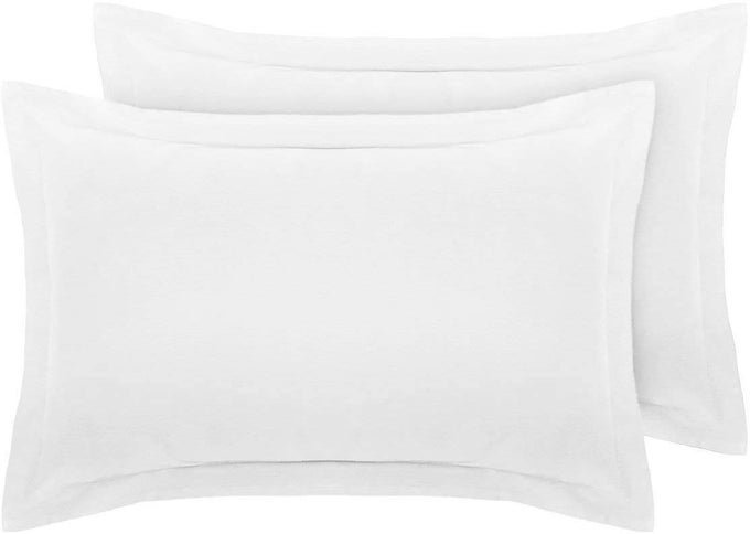 WHITE PILLOW CASES 2 PACK 100 EGYPTIAN COTTON PILLOW COVERS 800 THREAD COUNT SATEEN SUPER SOFT HOTEL QUALITY PILLOWCASES 2 OXFORD PILLOW CASES WHITE