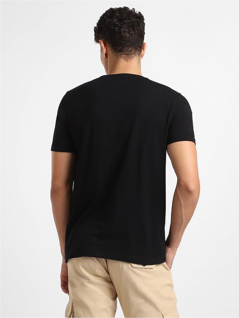NOBERO Men Cotton Graphic Printed Regular Fit T-Shirt (1M-Twts-C0818-Sa_Black-Stay Wild,2XL) - Image 5