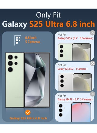 For Samsung Galaxy S25-Ultra Case: Magnetic Military Grade Drop Protection Anti Yellowing Cell Phone Cover - Rugged Shockproof Protective Bumper Transparent Cases - view 2