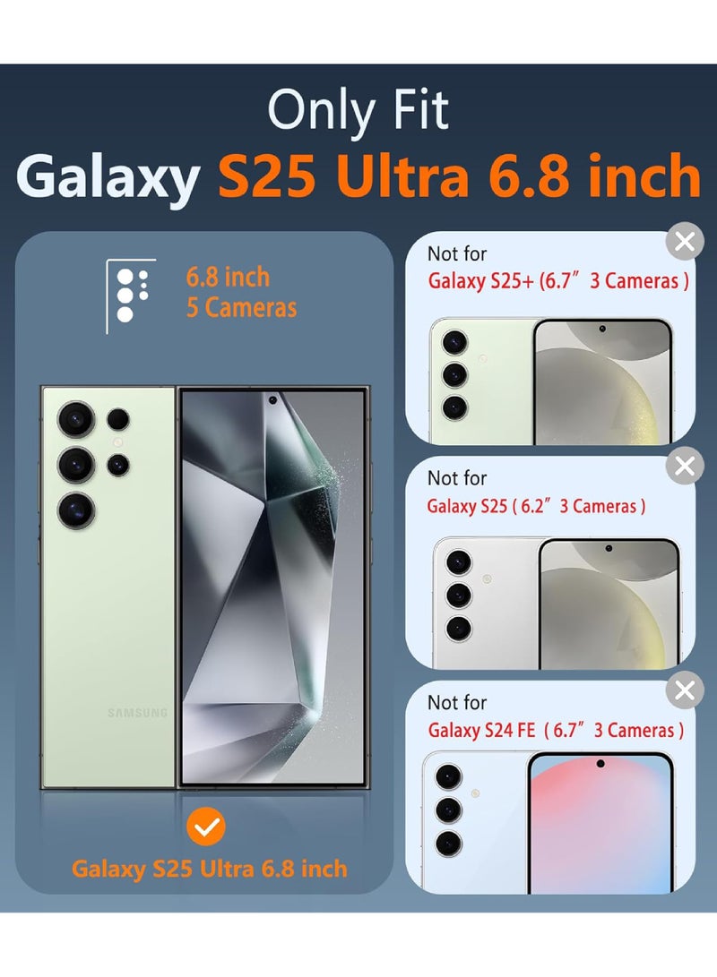 Rock Pow For Samsung Galaxy S25-Ultra Case: Magnetic Military Grade Drop Protection Anti Yellowing Cell Phone Cover - Rugged Shockproof Protective Bumper Transparent Cases - Image 2