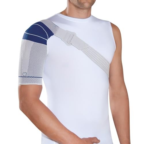 Bauerfeind - OmoTrain S - Shoulder Support - Helps Provide Support for Shoulder Joint & Mobility to Restore Function, Helps Relieve Pain - Right Shoulder - Size 5 - Color Titanium - Image 2