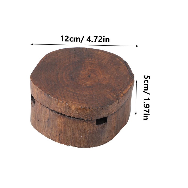 Vintage Solid Wood Ashtray Smoking Tray Home Decor for Bar Cafe Restaurant Tabletop - Image 3
