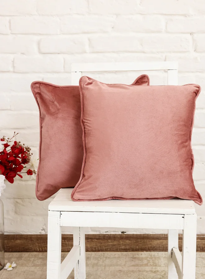 سانسكريتي هومز sanskrutihomes Plain Velvet Cushion Cover - 45x45cm