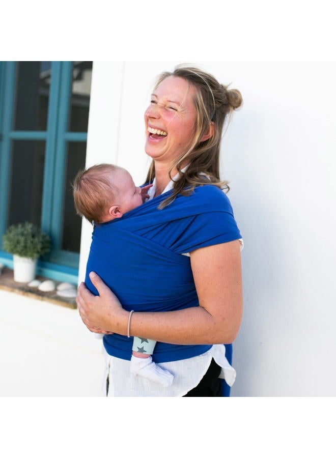 Cuddle Bug 9-in-1 Baby Wrap Sling + Carrier - Newborns & Toddlers up to 36 lbs - Hands Free - Gentle, Stretch Fabric - Ideal for Baby Showers - One Size Fits All (Blue) - Image 5