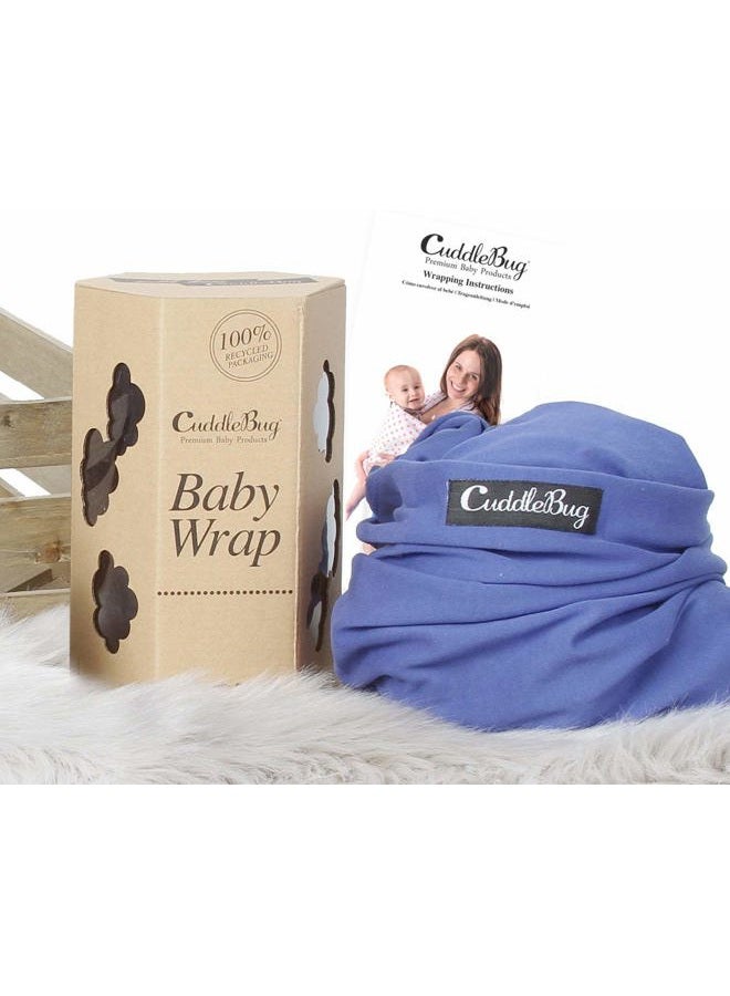 Cuddle Bug 9-in-1 Baby Wrap Sling + Carrier - Newborns & Toddlers up to 36 lbs - Hands Free - Gentle, Stretch Fabric - Ideal for Baby Showers - One Size Fits All (Blue) - Image 3