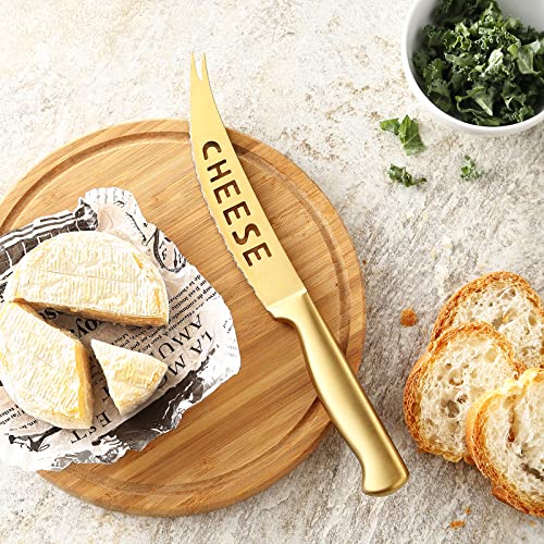 McCook® Kitchen Knife Sets, Golden Titanium Stainless Steel Knives Block Set with Built-in Sharpener - Image 5