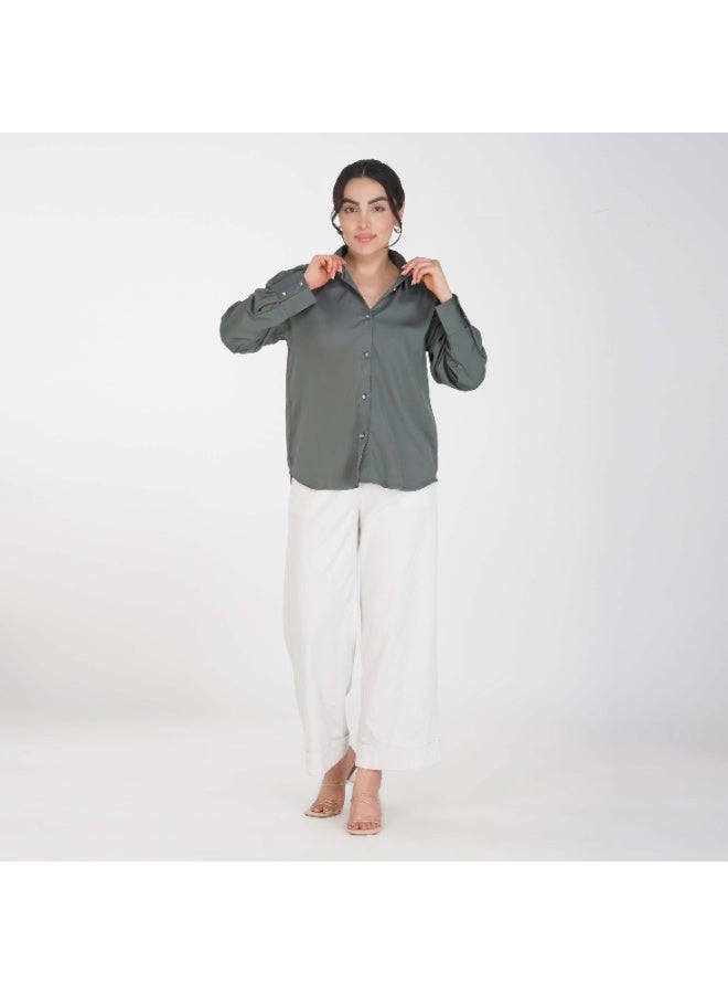 Linelle Soft Crepe Ladies Shirt – Collar Neck and Full Sleeves - Image 3