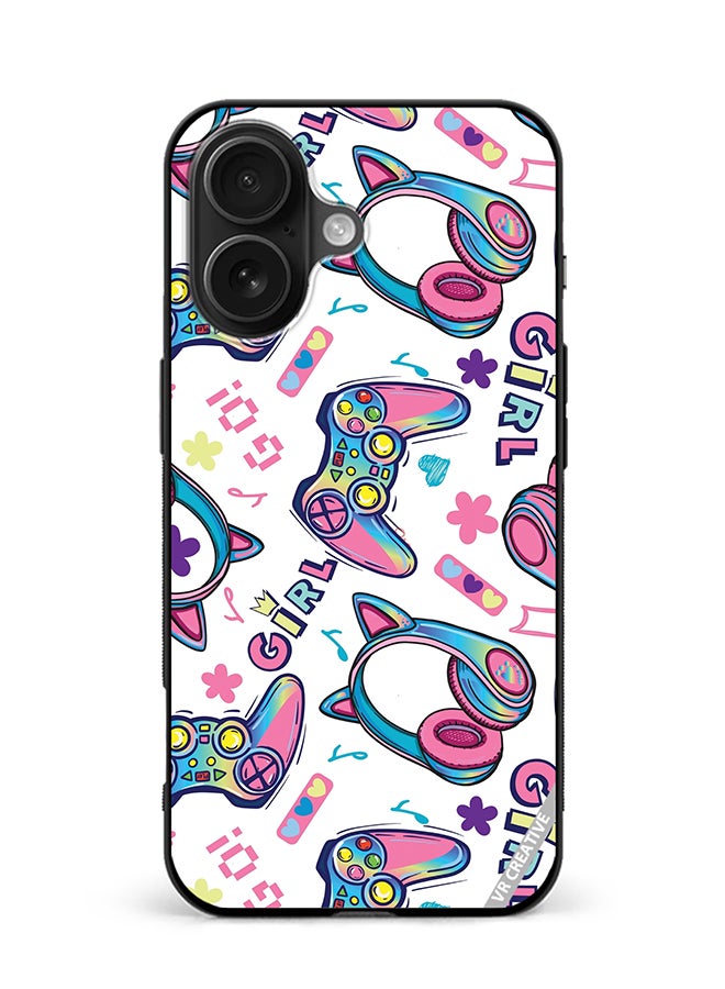 VR CREATIVE Protective Case Cover For Apple iPhone 16 Plus Gaming For Girls Design Multicolour