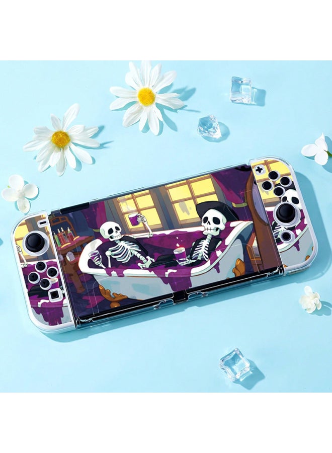 Nintendo Switch Protective Case Halloween Skull Nsoled Split Silicone Soft Handle Swich Hard Case 