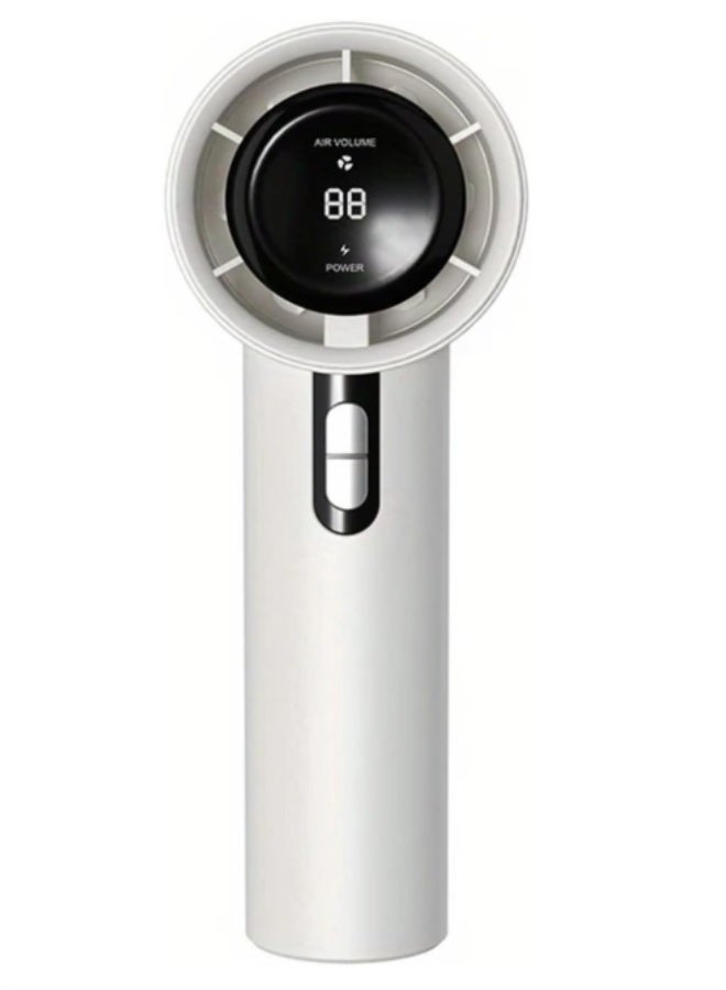 Zaroon New Portable Handheld Turbo Fan,13000RPM Rechargeable Mini Fan with LED Display, Adjustable speed , Lanyard & USB Charging – High-Speed Personal Desk Fan for Travel, Outdoor & Indoor Use - Image 1