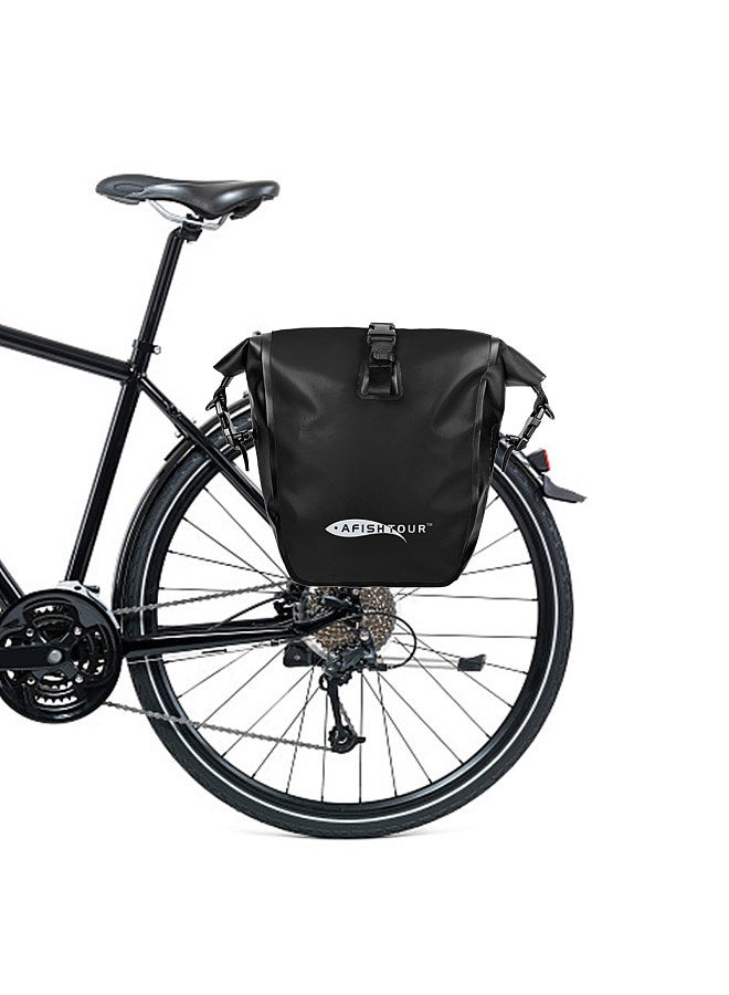 AFISHTOUR 15L/25L Cycling Trunk Bag Waterproof Bicycle Rear Rack Bag Rear Seat Bag Bike Pannier Bag Pack Travel Touring Grocery Bag  - Image 1