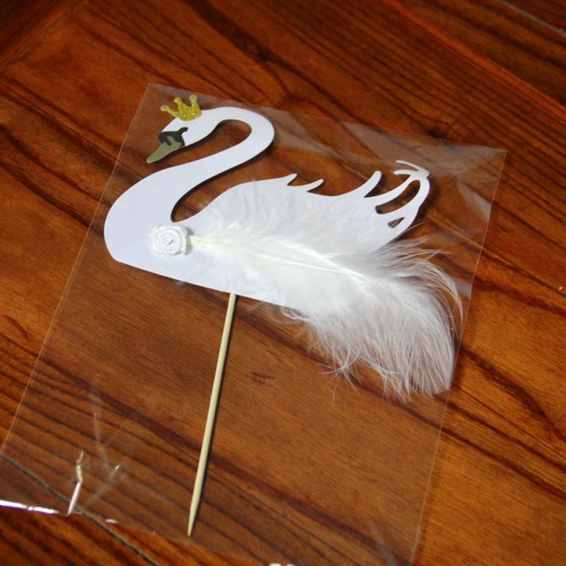 6 Pcs Swan Cake Inserting Toppers Baking Adorns Birthday Cakes DIY Decorations - Image 3