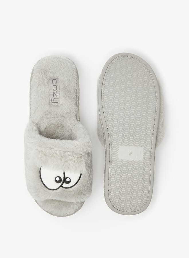 Cozy Women Embroidered Bedroom Slides - Image 5