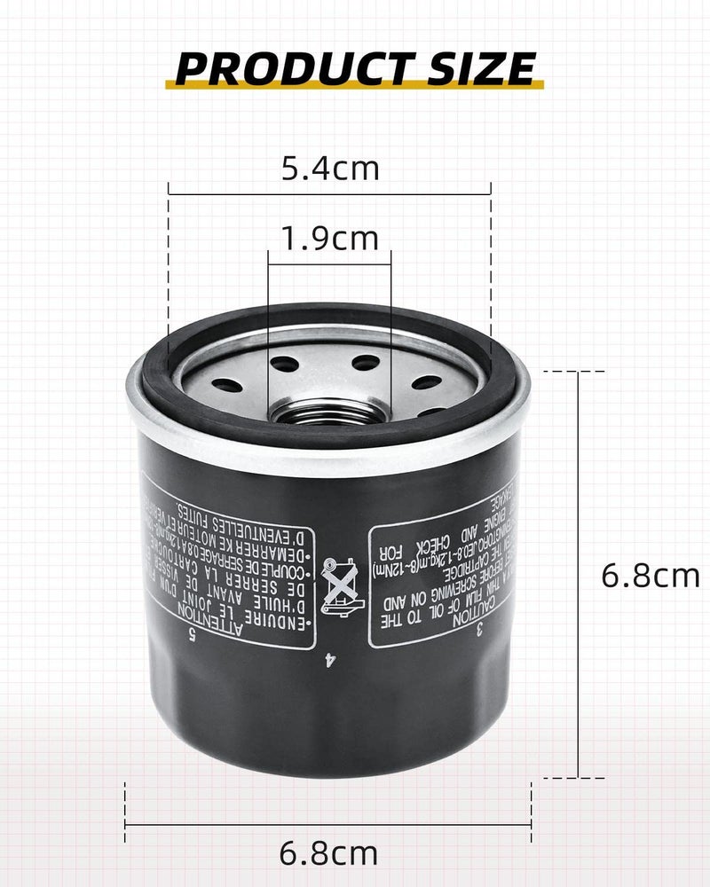 QUICKWOLF 16097-0008 Oil Filter Compatible for Kawasaki Ninja 300 400 500 650 1000 Prairie 300 360 400 Bayou 400 Vulcan 2000 1700 1600 1500 900 800 750 650 500 ZX-10R ZX-7 ZX-6 ZX-14R… - Image 5