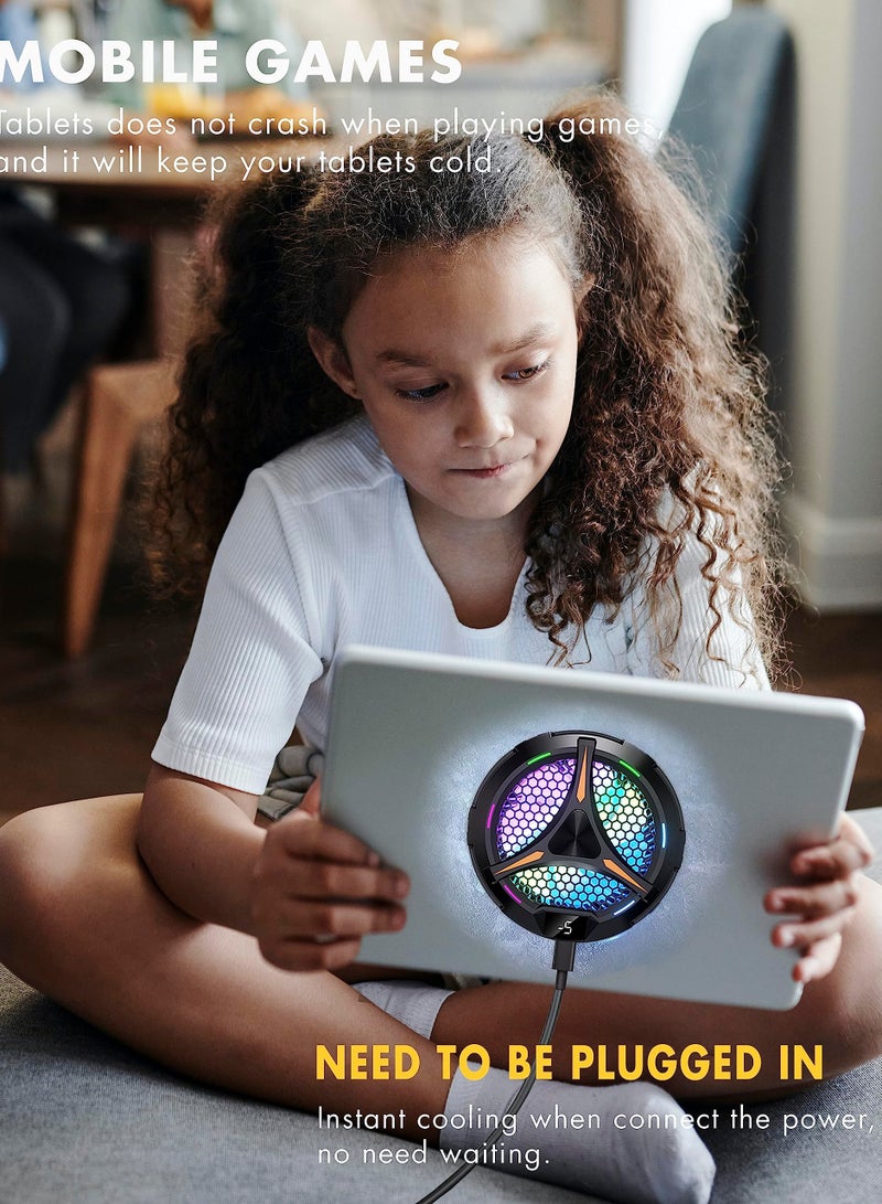 مبرد ايباد مغناطيسي لجهاز ايباد وسيرفس برو وسامسونج تاب من ايسيدايز، متوافق مع ستيم ديك، مبرد عالمي مع شاشة عرض درجة الحرارة لالعاب الموبايل والبث المباشر لتيكتوك - Image 5