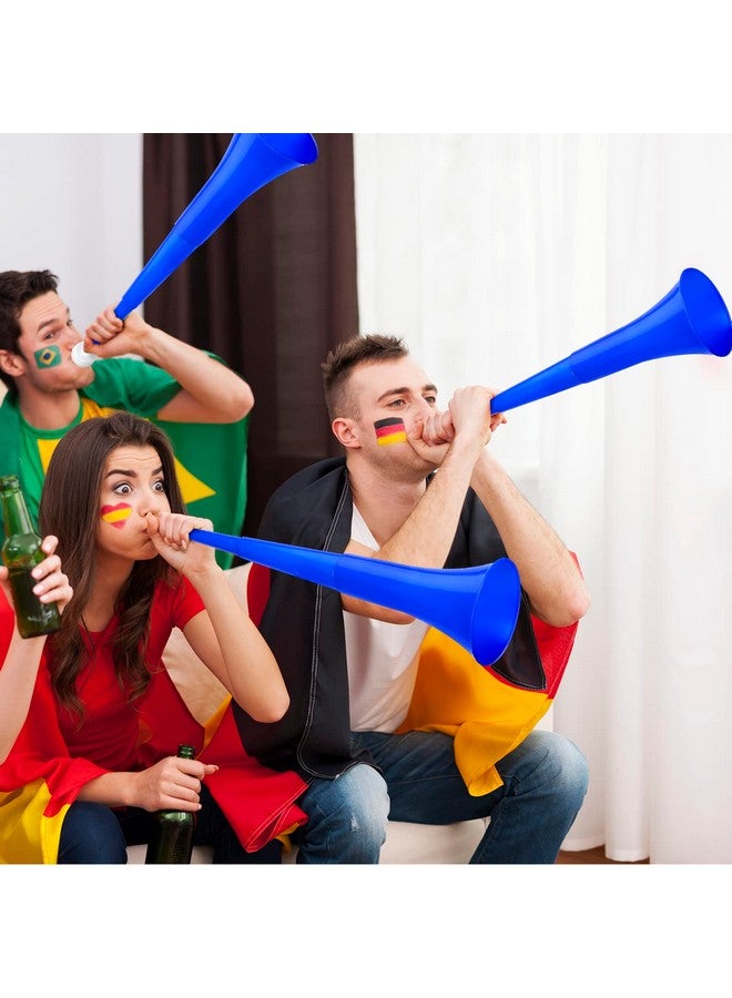 Sosation 4 Pieces Collapsible Stadium Horn 24 Inch Vuvuzela Plastic Trumpet Horn Blow Noisemakers for Sporting Events Graduation Games School Sports Party Supplies Favors Accessories(Blue) - Image 5