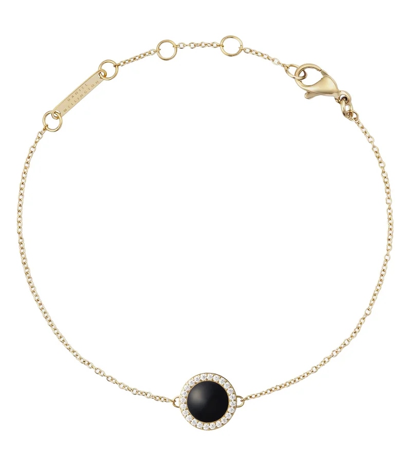 Daniel Wellington Audrey Bracelet Black Agathe Gold
