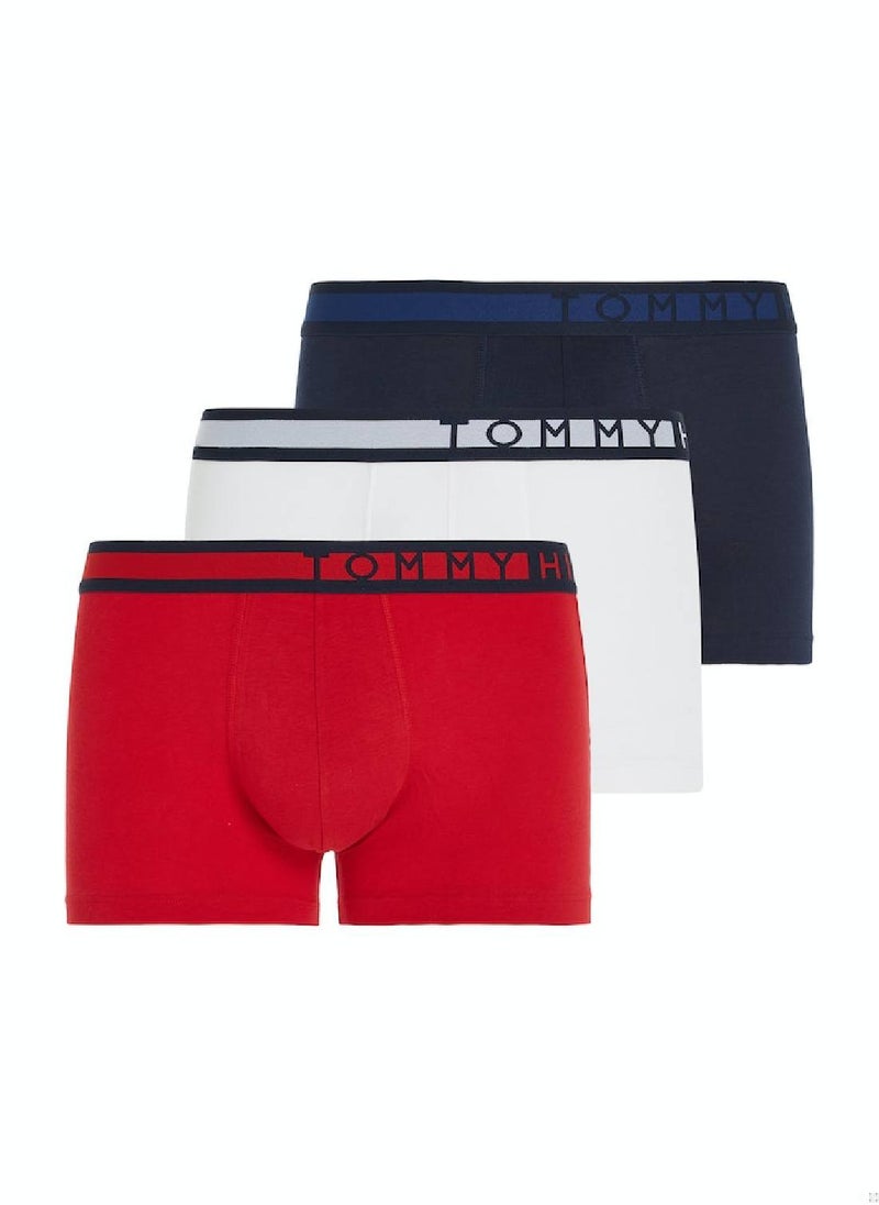 TOMMY HILFIGER Men's 3 Pack Trunks - Cotton, Multicolor  - Image 1