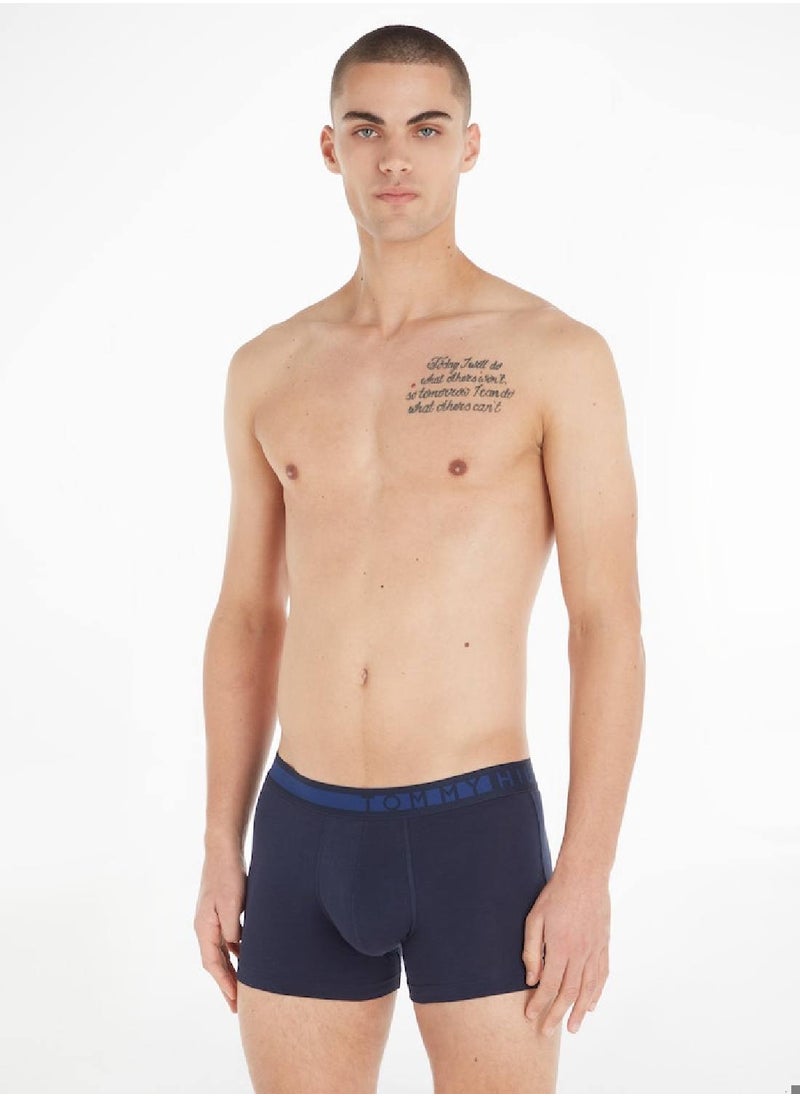 TOMMY HILFIGER Men's 3 Pack Trunks - Cotton, Multicolor  - Image 3