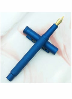 Y&D Fountain Pen Blue Forest Metal Beautiful Tree Texture Extra Fine Nib Writing Office Classic Design with Converter and Box Set Gift for your Family or anyone else  - Image 2
