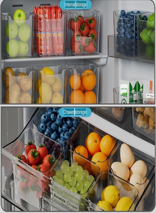 DCELLA Transparent Square Plastic Kitchen Food Multipurpose Storage Container for Fridge kitchen Fruits and Multi Vegetables Storage for Kitchen and Home (Pack of 6) - Image 4