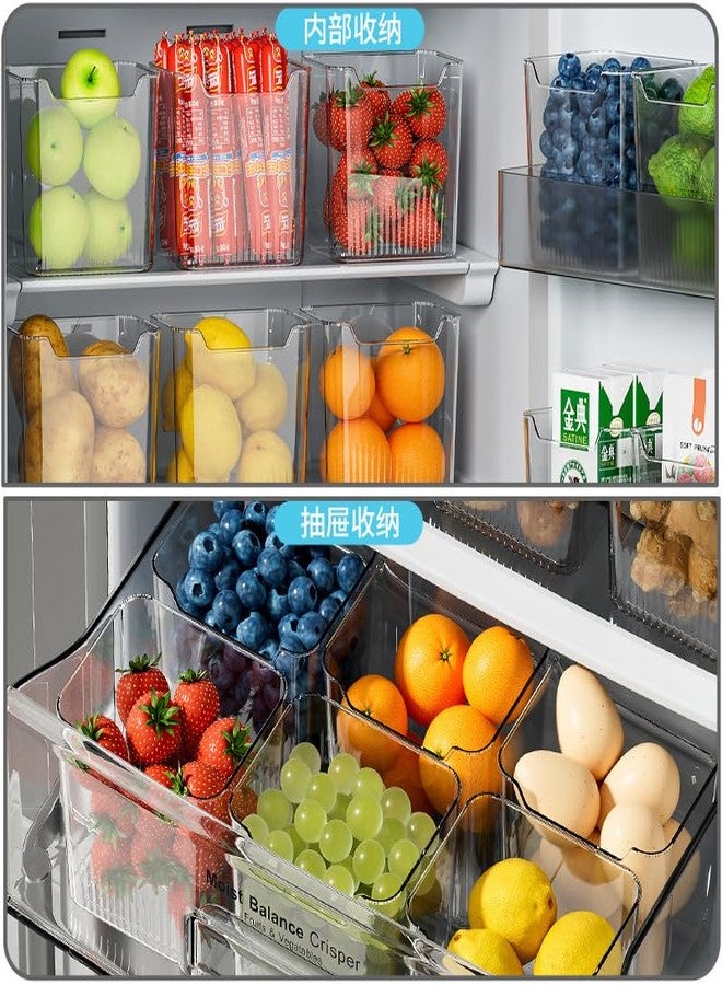 DCELLA Transparent Square Plastic Kitchen Food Multipurpose Storage Container for Fridge kitchen Fruits and Multi Vegetables Storage for Kitchen and Home (Pack of 6) - Image 5