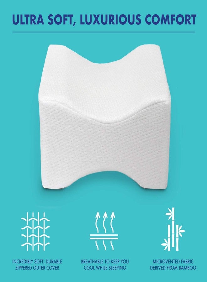 EnerPlex CertiPUR-US Certified Never-Flat Memory Foam Knee Pillow Orthopedic Pillow Wedge for Back Pain Leg Pain Sciatica Pain Relief Pregnancy Pillow Hip and Spine Alignment Removable Washable Cover - Image 3