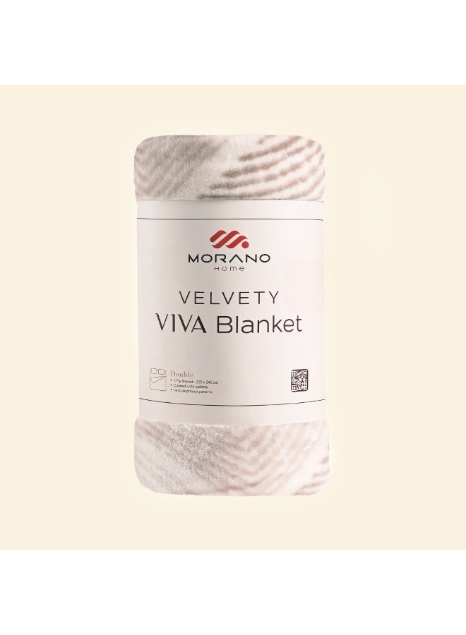 Morano Viva Blanket – Printed Model, 220x240 CM, Lightweight Ultra-Soft Polyester Throw with Elegant Finish, Stylish Colors,Warm and Cozy Blanket for Bed or Sofa - Image 1