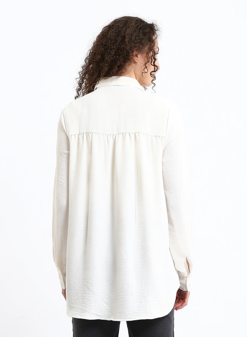 LC WAIKIKI Plain Oversize Women's Shirt - Image 5