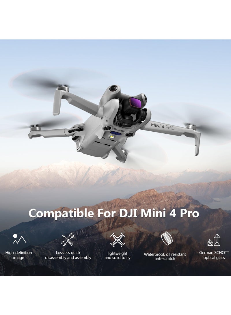 6-Pack Multi-Coated ND Filters Set for DJI Mini 4 Pro Drone, Includes ND8, ND16, ND32, ND64, ND256 and CPL for Stunning Aerial Photography  - Image 5
