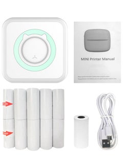 NIBEMINENT Multi-Functional Portable Instant Mini Printer White/Blue  - Image 3