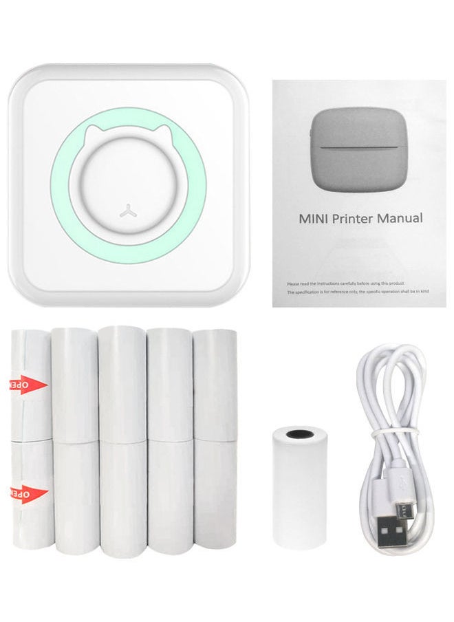 NIBEMINENT Multi-Functional Portable Instant Mini Printer White/Blue  - Image 3