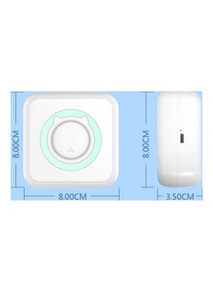 NIBEMINENT Multi-Functional Portable Instant Mini Printer White/Blue  - Image 5