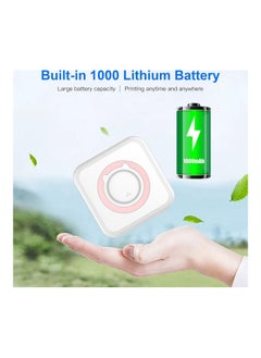 NIBEMINENT Multi-Functional Portable Instant Mini Printer White/Blue  - Image 4