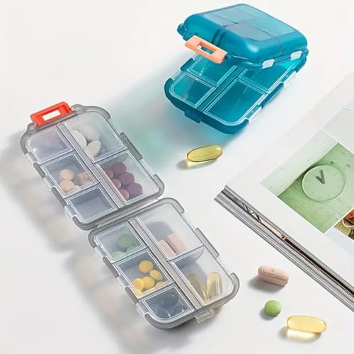 AILEXIM Medicine Pill Box with Travel Medicine Case Kit | Pocket Daily Pharmacy Container | Mini Pocket Size Travel use medicine Organizer Box | Flip Design Double Layer Tablet or Capsule Case (2) - Image 3
