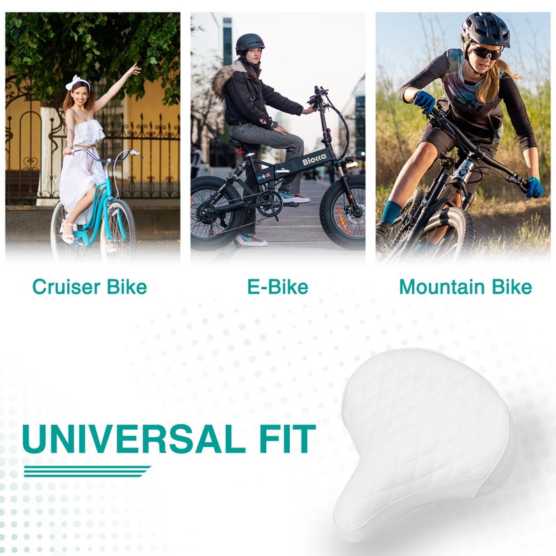 FOMAS Extra Wide Comfortable Beach Cruiser Bike Seat with Suspension,Ideal Bike Seats for Tall and Burly Figure People,Electra Bike Seat Replacement for Strong Men and Beautiful Women. - Image 5