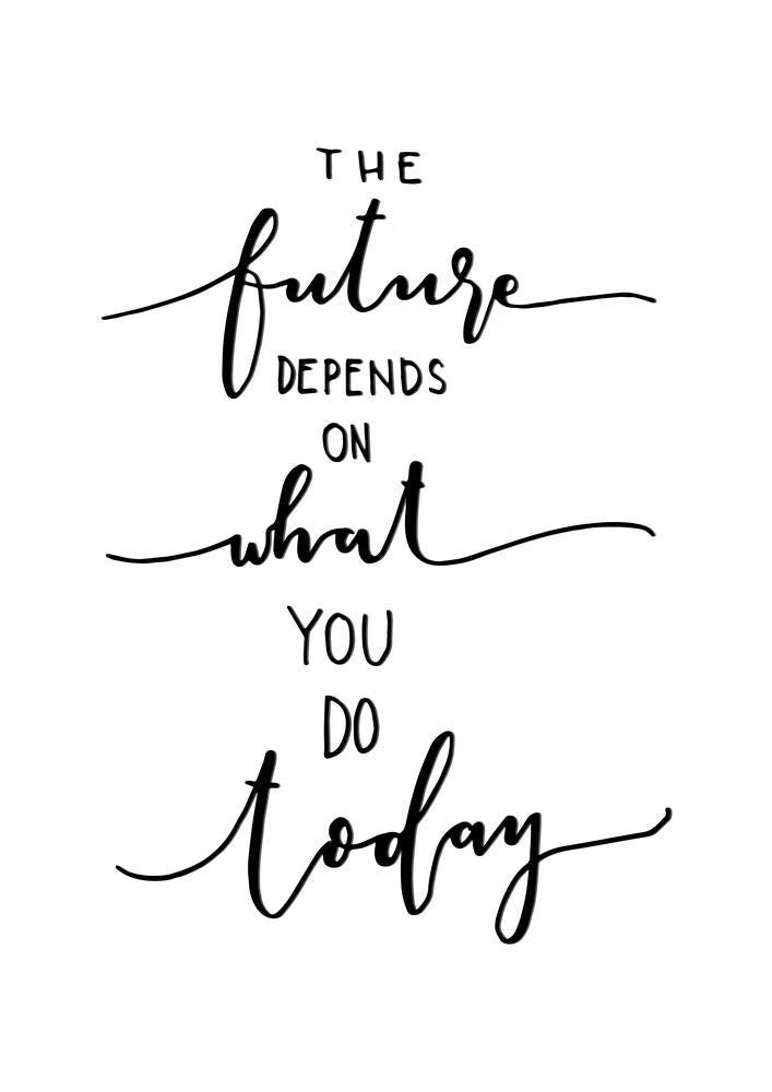 5 Ace the future depend |Motivational quotes|Inspirational quotes|Gym Poster| wall sticker paper poster(size:12x18 inch),multicolor - Image 1