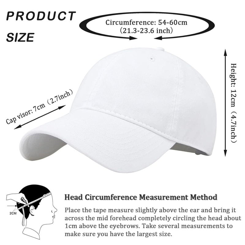 LYDTICK 20 Pack Baseball Cap Blank Trucker Hats Bulk Wholesale Hats Adjustable Plain for Men Women, White - Image 2