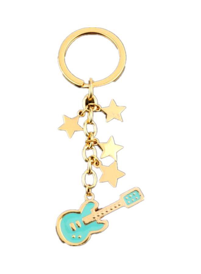 نيبمينينت سلسلة مفاتيح بتصميم على شكل جيتار ذهب / أزرق