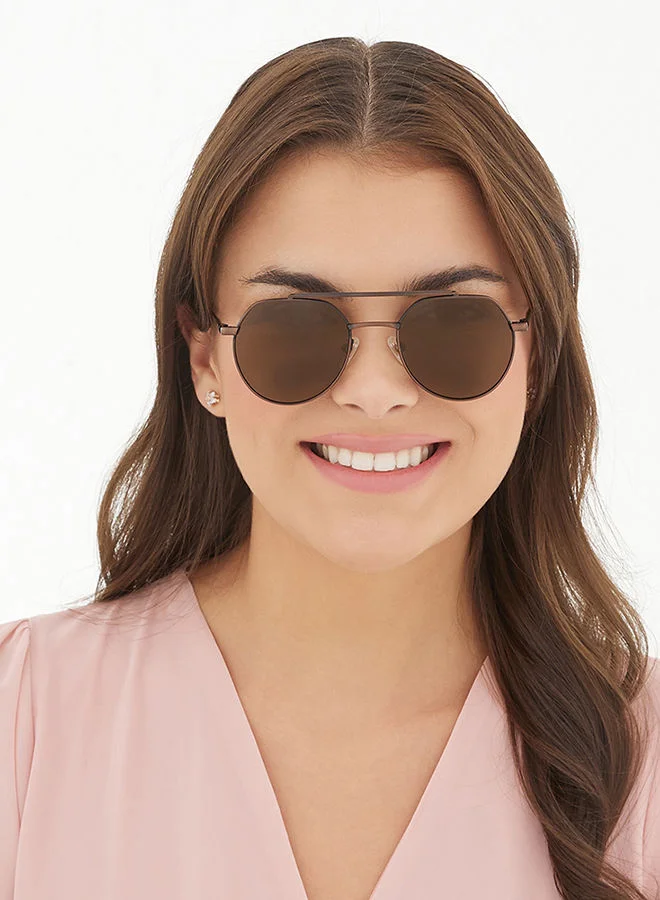 30Sundays 30Sundays IRIS,Women Sunglasses, Aviator Sunglasses, UV Protection: UV400 (Brown,Brown)