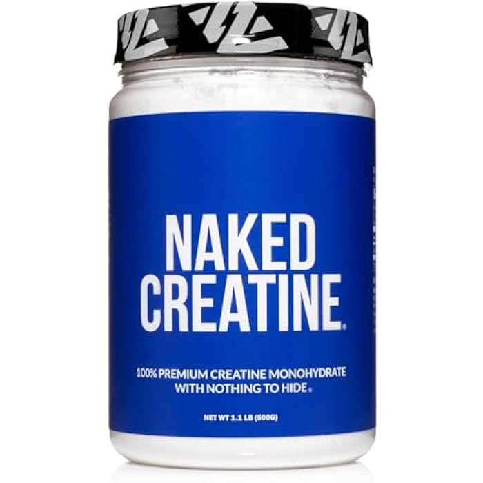 Nakd مسحوق كرياتين مونوهيدرات نقي نقي - بدون نكهة، 500 جرام، 1.1 رطل - نباتي، غير معدل وراثيًا، خالي من الغلوتين، خالي من الصويا، بدون إضافات، يدعم نمو العضلات والقوة - 100 حصة - Image 1