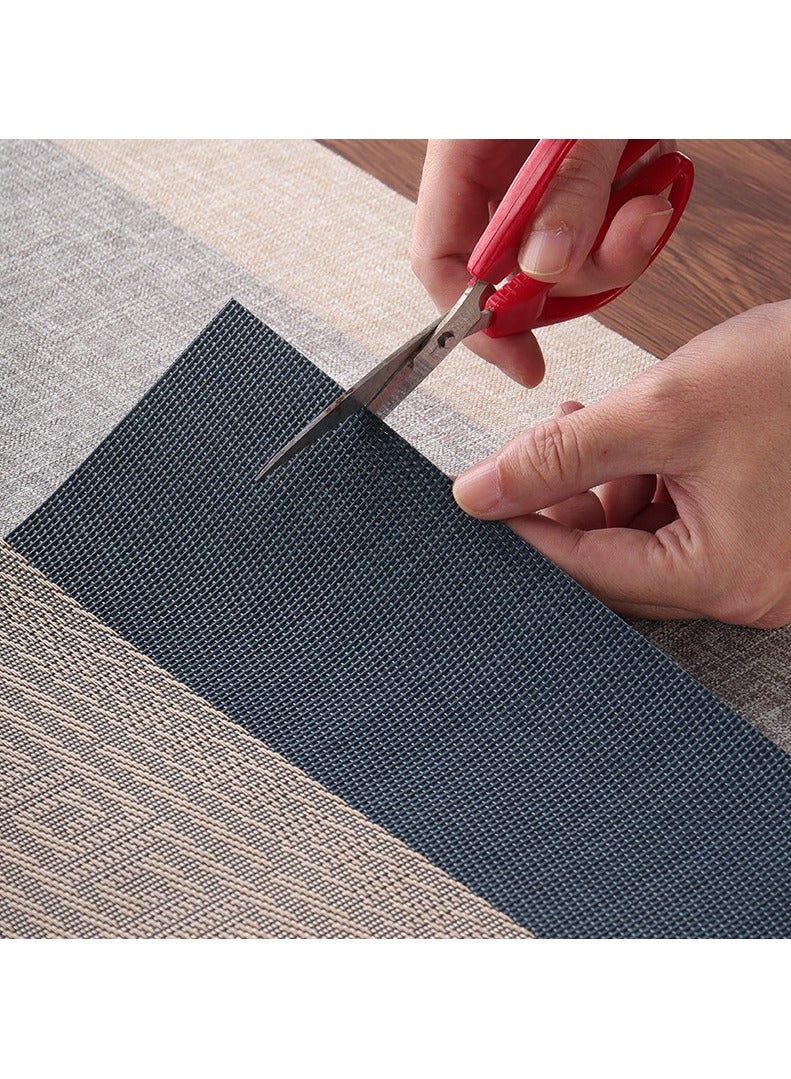 FASHION HOME Placemats Place Mats for Kitchen Dining Table  Heat-Resistant Anti-Skid Stain Washable PVC Table Mats Easy to Cleaning Woven Vinyl Dinner Mats 4/6 Packs - Image 5