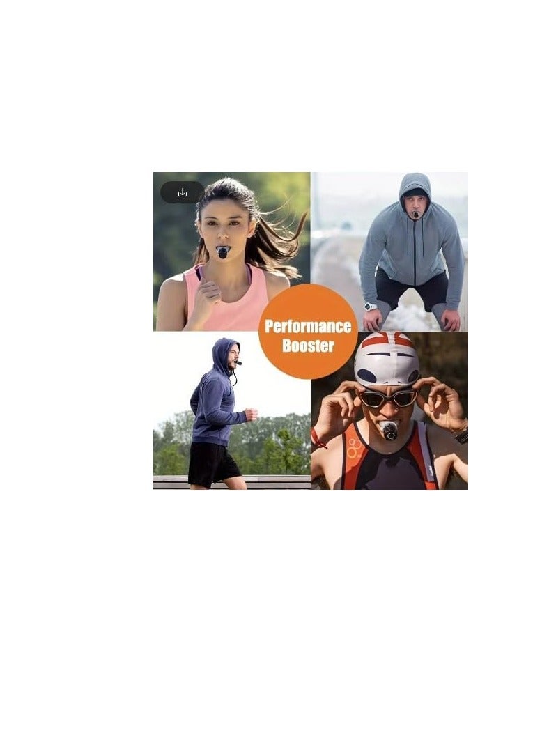 جهاز تدريب التنفس لمقاومة التنفس، وسعة رئة وتنفسية قابلة للتعديل، وأداة للعناية بالوجه والبطن باللون الأسود - Image 3